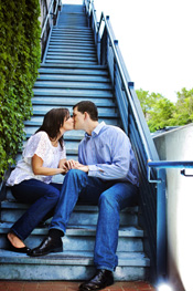 bright and colorful, engagement, photography